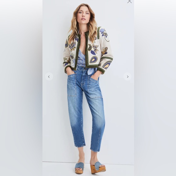 NWT $ 698 Veronica Beard BENICI EMBROIDERED JACKET, Size 8, 100% Silk - Picture 5 of 16